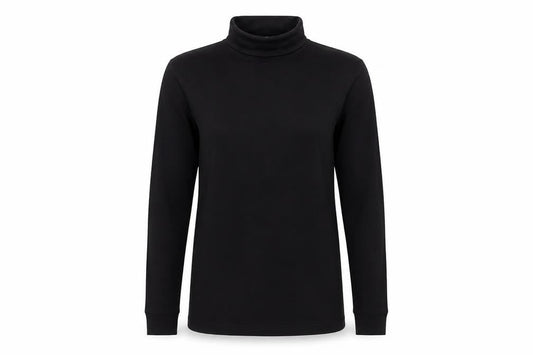 Cotton Traders Women’s Black Roll Neck Long Sleeve Cotton Jumper M