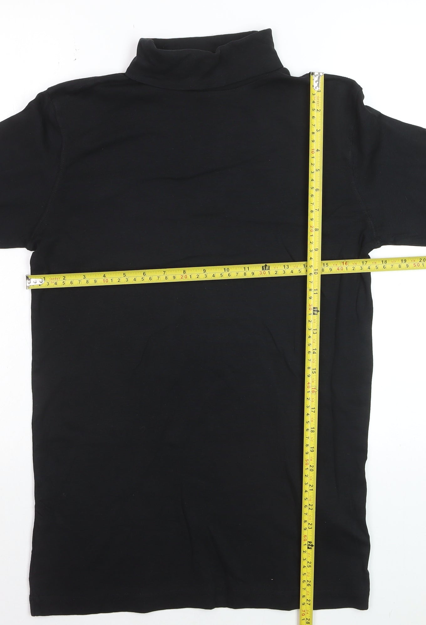 Cotton Traders Women’s Black Roll Neck Long Sleeve Cotton Jumper M