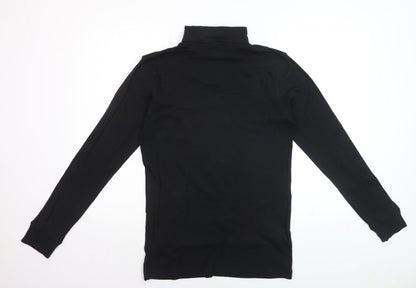 Cotton Traders Women’s Black Roll Neck Long Sleeve Cotton Jumper M