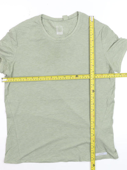 Decathlon Women's Green Regular Fit Short Sleeve T-Shirt Size 12