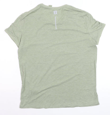 Decathlon Women's Green Regular Fit Short Sleeve T-Shirt Size 12