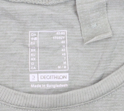 Decathlon Women's Green Regular Fit Short Sleeve T-Shirt Size 12