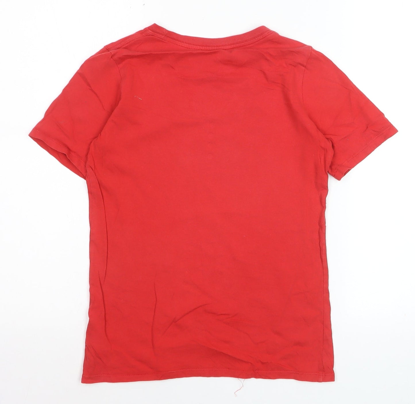 Nike Boys Red Graphic T-Shirt 10-12 Years Sports Casual Cotton Tee