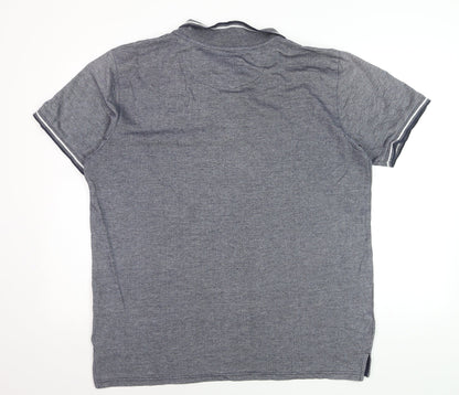 Kensington Eastside Men’s Grey Cotton Polo Shirt XL