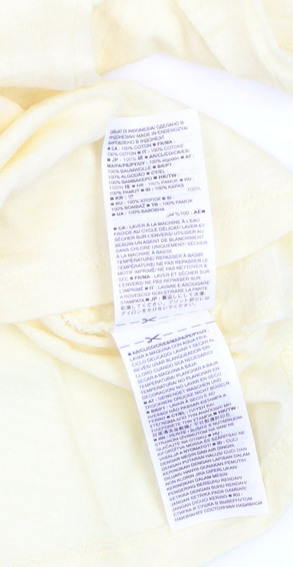 GAP Women’s Yellow V-Neck Short Sleeve Cotton T-Shirt Size M