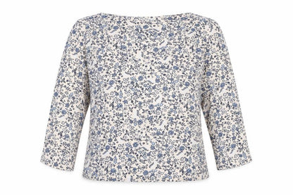 Marks & Spencer Womens Beige Floral 3/4 Sleeve T-Shirt Size 12