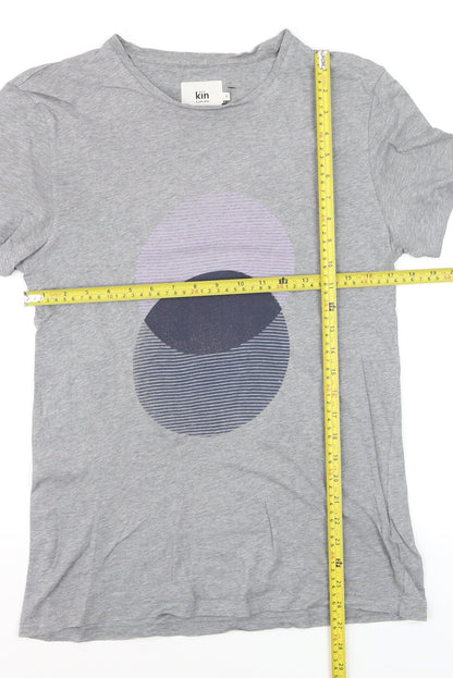Kin by John Lewis Men's Grey Graphic Cotton T-Shirt Size S