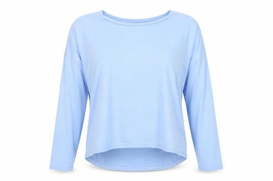 Blue Vanilla Women's Blue Relaxed Jersey 3/4 Sleeve T-Shirt S