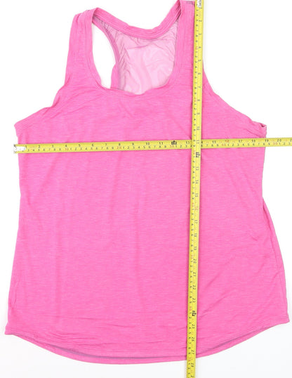 Athletic Works Women's Pink Racerback Tank Top M Lightweight Sportswear