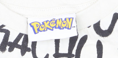 George Pokémon Boys Beige Pikachu Graphic Short Sleeve T-Shirt 9-10 Years