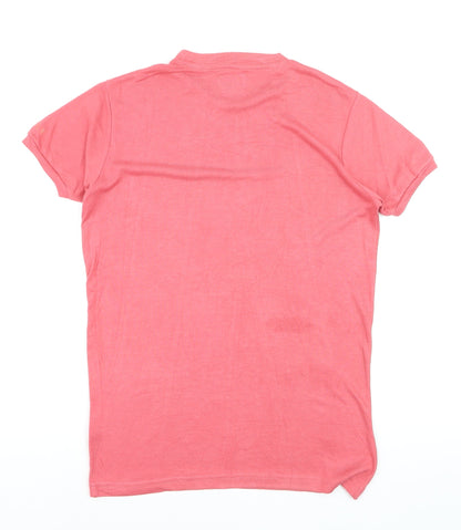 Sultan Men’s Pink Cotton Crew Neck Short Sleeve T-Shirt M