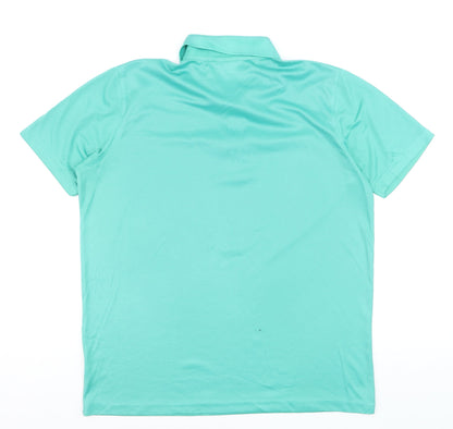 Donnay Men's Green Lightweight Polyester Polo Shirt Size L