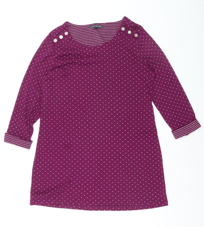 Love Leisure Women’s Purple Polka Dot Shift Dress Size 16