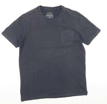 Fat Face Men's Navy T-Shirt Hemp Cotton Blend Short Sleeve M