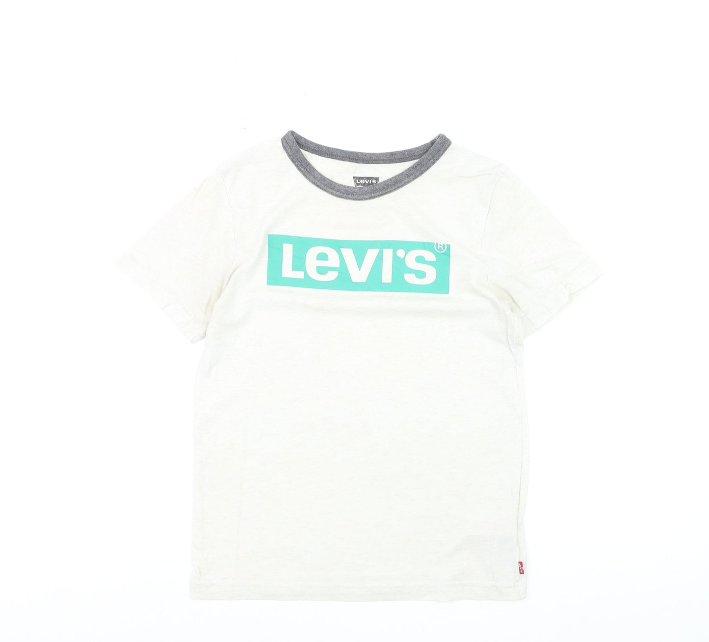 Levi's Boys White Ringer Logo T-Shirt Size 12 Years