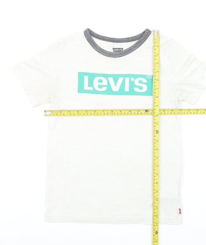 Levi's Boys White Ringer Logo T-Shirt Size 12 Years