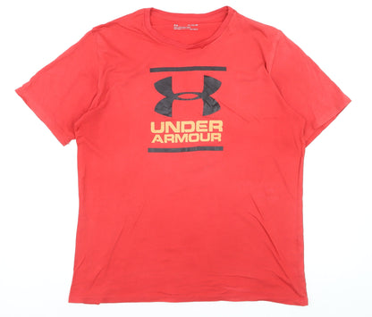 Under Armour Men's Red XL HeatGear Sports T-Shirt Loose Fit