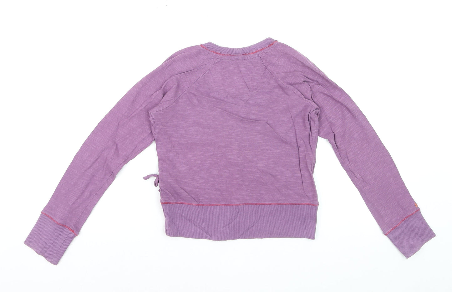Fat Face Girls Purple Wrap Cotton Jumper 10-11 Years Long Sleeve Casual