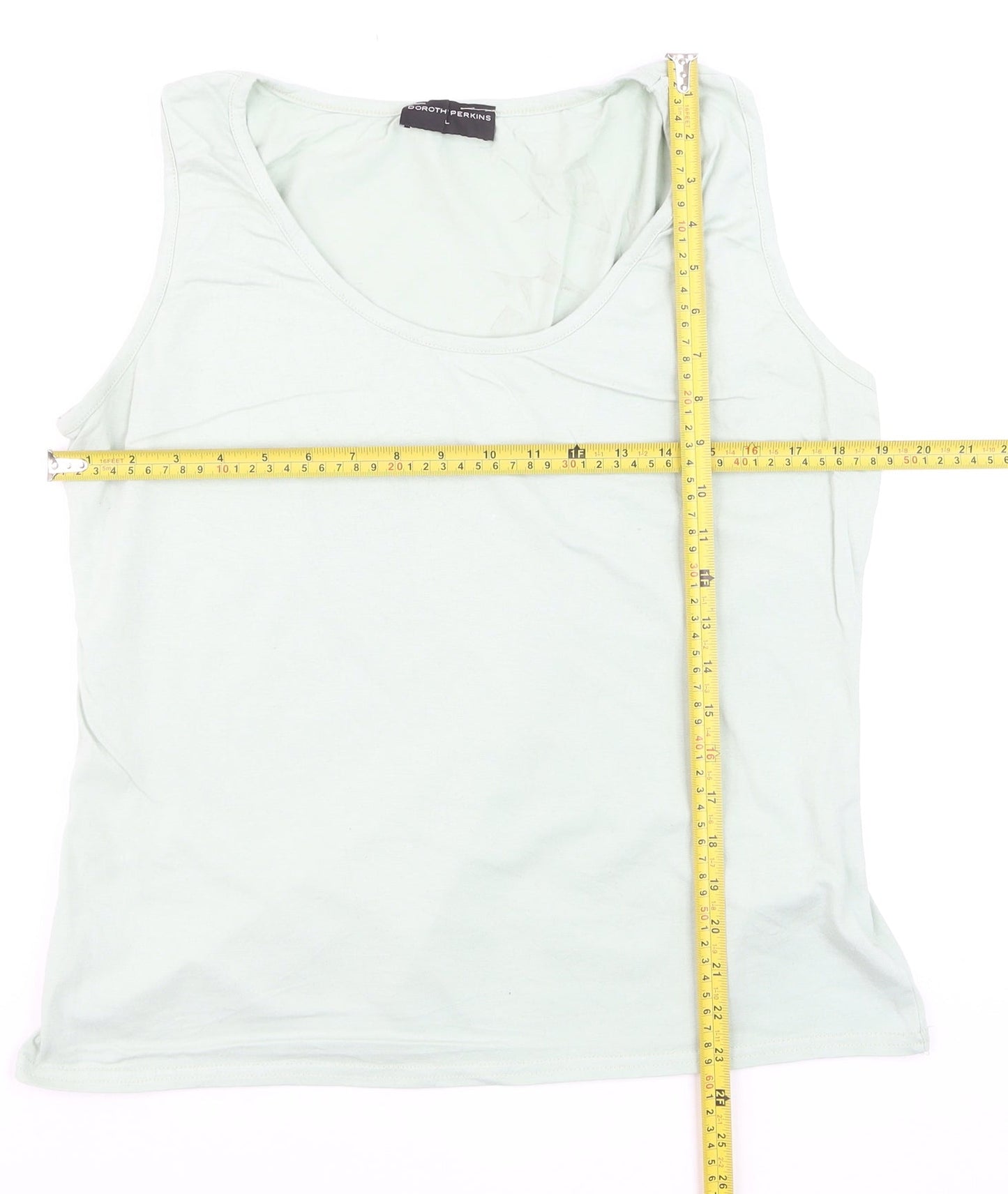 Dorothy Perkins Women’s Light Green Basic Cotton Tank Top L