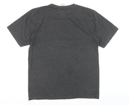 Manchester United Men's Grey Short Sleeve Cotton T-Shirt S