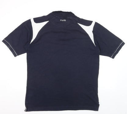 PING Collection Men's Blue Colourblock Golf Polo Shirt L