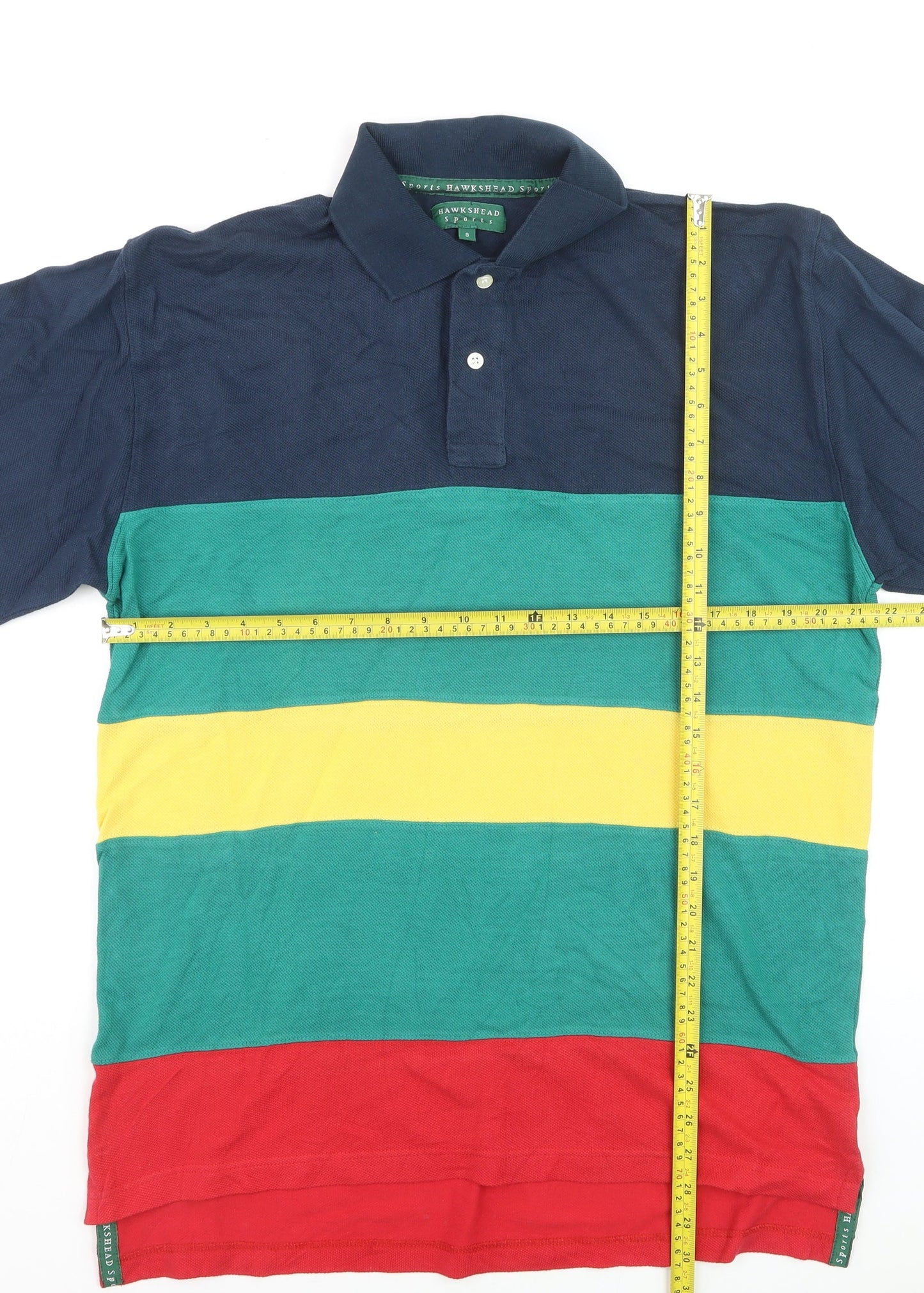 Hawkshead Sports Men's Multicoloured Long Sleeve Polo Shirt S