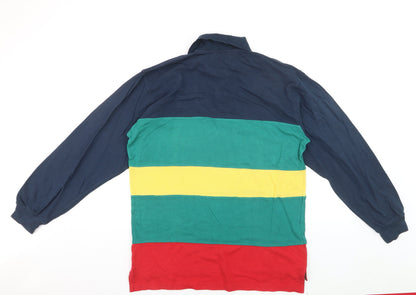 Hawkshead Sports Men's Multicoloured Long Sleeve Polo Shirt S