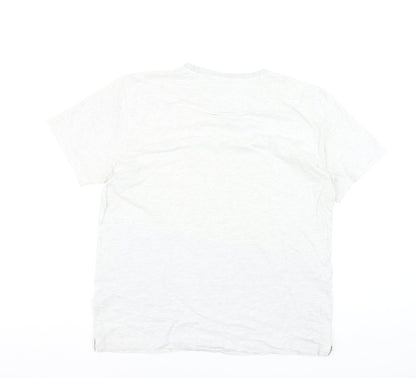 Crew Clothing Company Men's White Cotton T-Shirt Size L