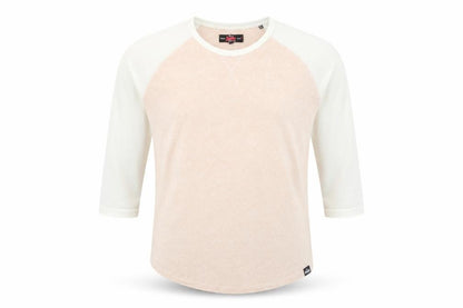 Superdry Men's Beige & White Raglan 3/4 Sleeve Casual Top M