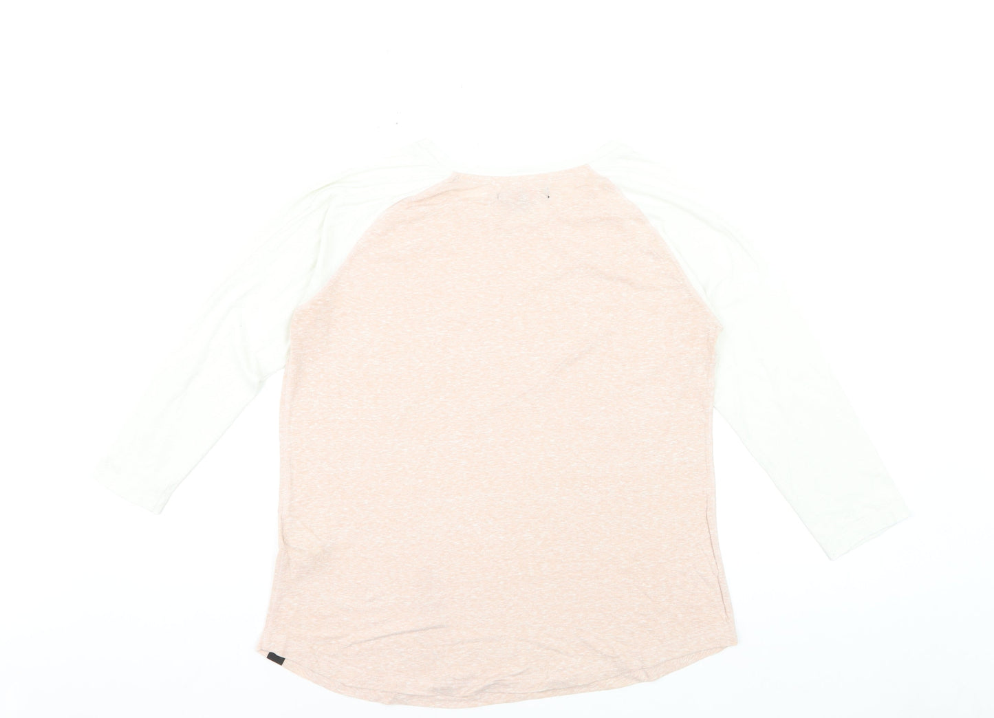 Superdry Men's Beige & White Raglan 3/4 Sleeve Casual Top M