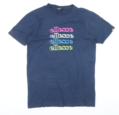 Ellesse Men's Blue XS Logo Graphic Cotton T-Shirt