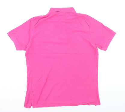 Marks and Spencer Blue Harbour Men's Pink Cotton Polo Shirt M