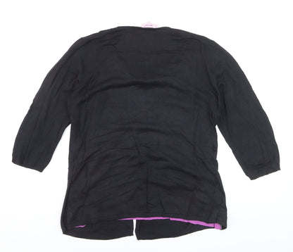 Marks and Spencer Per Una Womens Black 3/4 Sleeve Cardigan Size 16