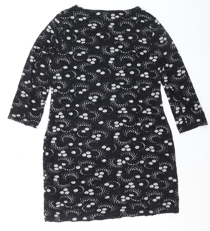 Phase Eight Women Black Size 14 Shift Knee Length Dress