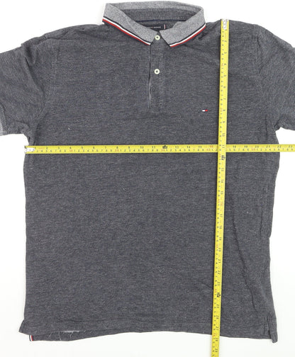 Tommy Hilfiger Men's Grey Regular Fit Short Sleeve Polo XXL