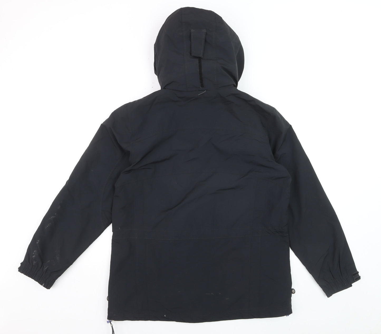 L.L.Bean Men's Black Nylon Hooded Parka Jacket Size S Waterproof