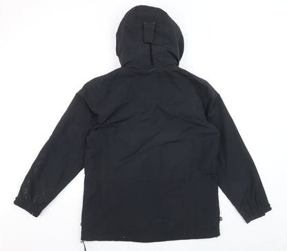 L.L.Bean Men's Black Nylon Hooded Parka Jacket Size S Waterproof