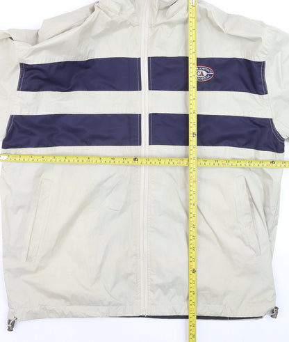 MBM Gear Men's Beige Windbreaker Jacket L Waterproof Full Zip
