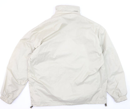MBM Gear Men's Beige Windbreaker Jacket L Waterproof Full Zip