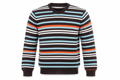Outrage Men's Multicoloured Striped Cotton Crew Neck Jumper M