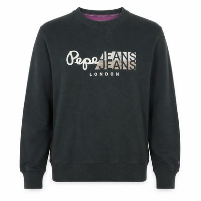 Pepe Jeans Mens Black Regular Fit Cotton Sweatshirt M
