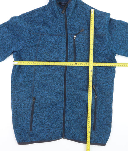 Möberg Men's Blue Full Zip Fleece Sweatshirt Size M