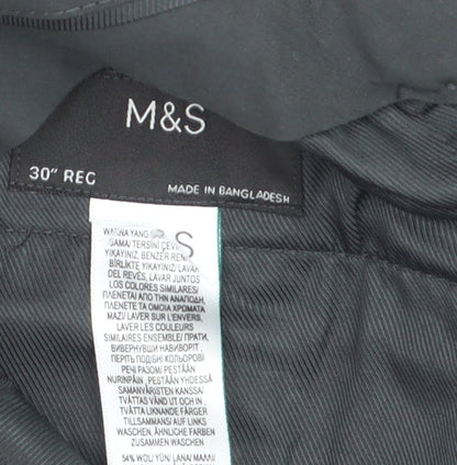 Marks and Spencer Men's Charcoal Grey Regular Fit Dress Trousers 30in Waist