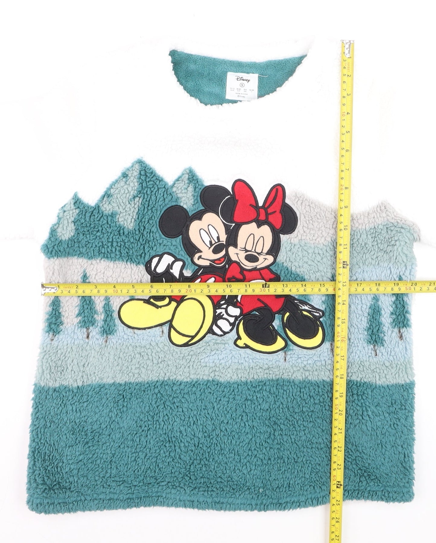 Disney Women’s Mickey & Minnie Fleece Pyjama Top Multicoloured Size 10-12