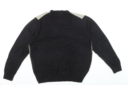Geoffrey Beene Men's Black Argyle Acrylic Pullover Jumper L