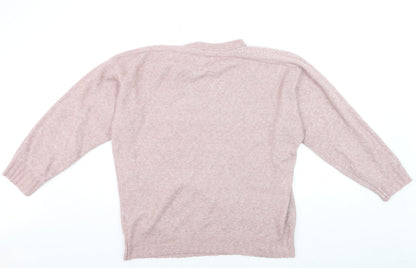 Topman Men Pink Wool Blend Crew Neck Jumper Size M Casual Knitwear