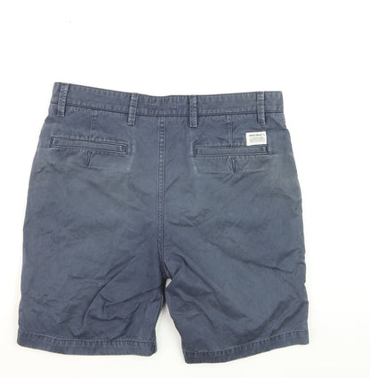 Norse Projects Men's Blue 32 Chino Shorts Casual Cotton