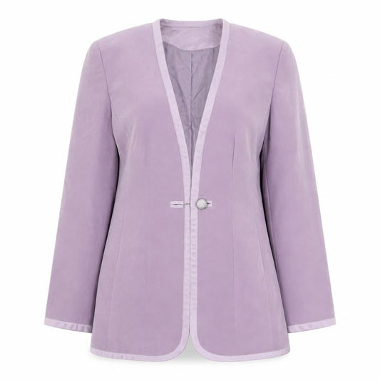 Jacques Vert Women's Purple Size 10 Longline Blazer Jacket