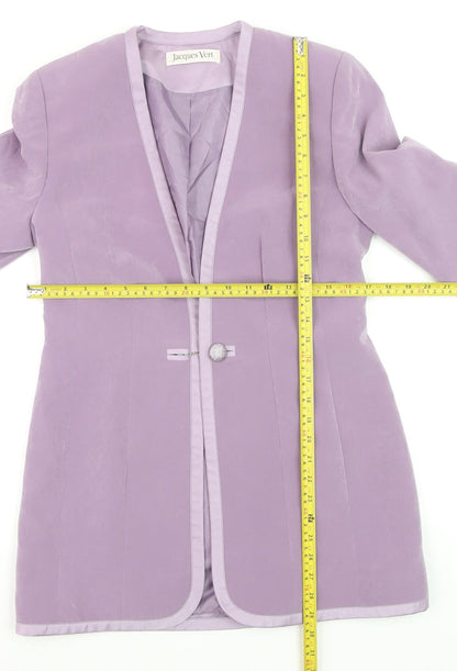 Jacques Vert Women's Purple Size 10 Longline Blazer Jacket