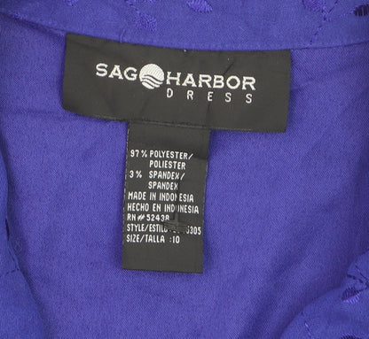 Sag Harbor Women Purple Size 14 Regular Blazer Jacket